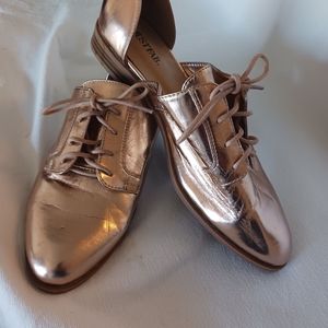 Just Fab Gold Loafers size 11